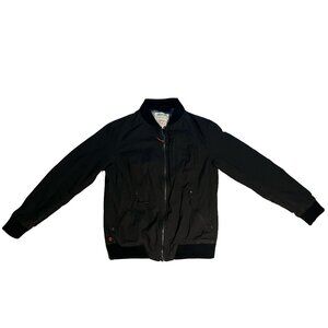 Dovetail Womens Workwear Evaleen Trucker Jacket Sz M Black Waxed Outdoor Lined